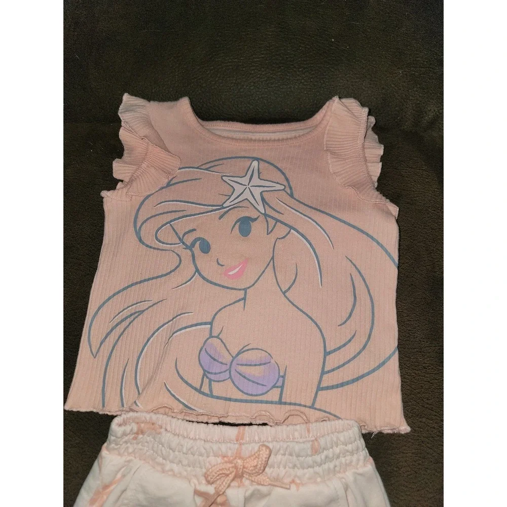 Disney the little‎ mermaid outfit top shorts size 2t